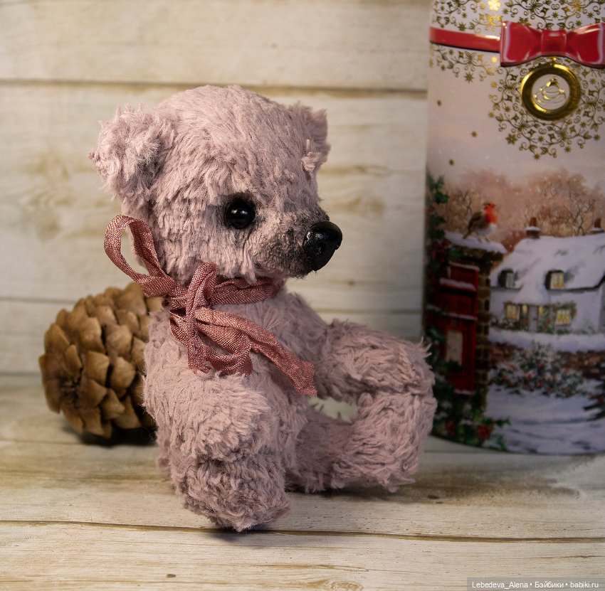 Плюшка лавандовый — Текстильные игрушки и примитивы: кофейные (фото 3)