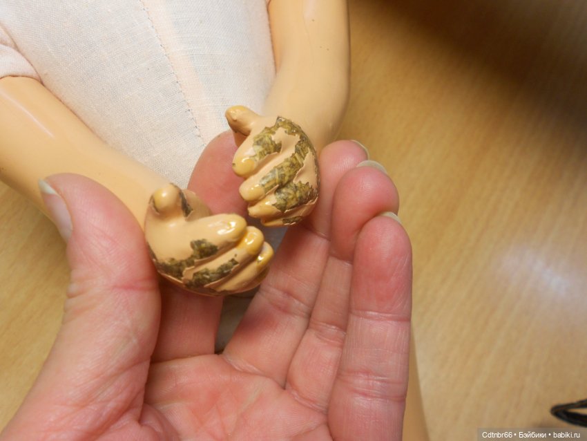 Реставрация Загорской опилочной куклы коробочного хранения (фото 5)