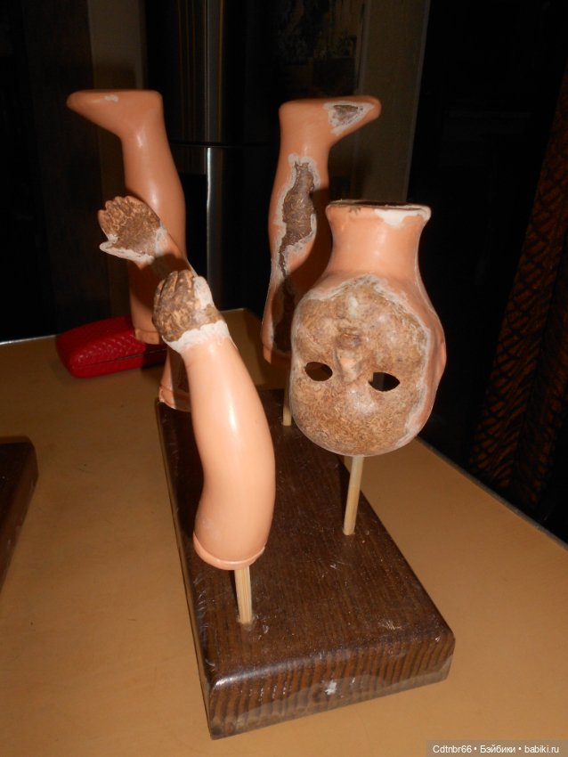 Реставрация Загорской опилочной куклы коробочного хранения