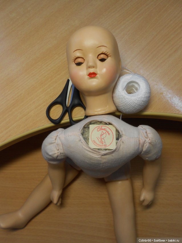 Реставрация Загорской опилочной куклы коробочного хранения