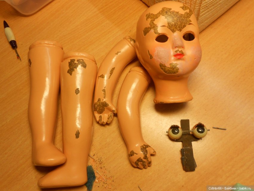 Реставрация Загорской опилочной куклы коробочного хранения