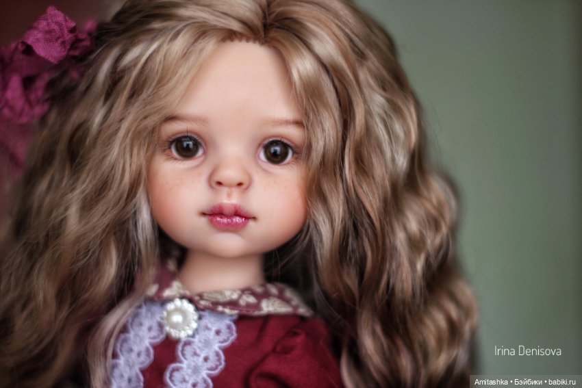 Кареглазая малышка — ООАК Paola Reina (Паола Рейна) и испанских кукол: перерисовка