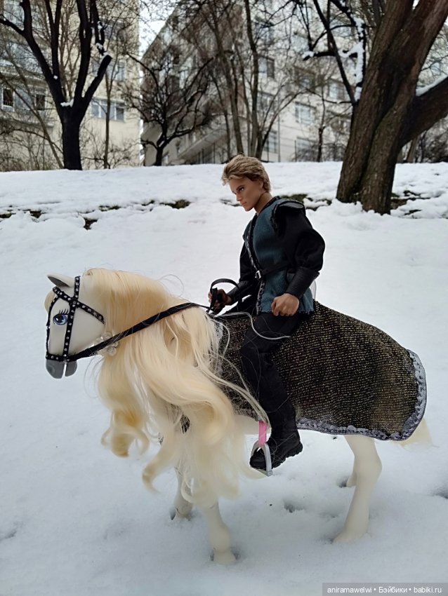 На лошади по сугробам — Разные шарнирные куклы (не БЖД): редкие