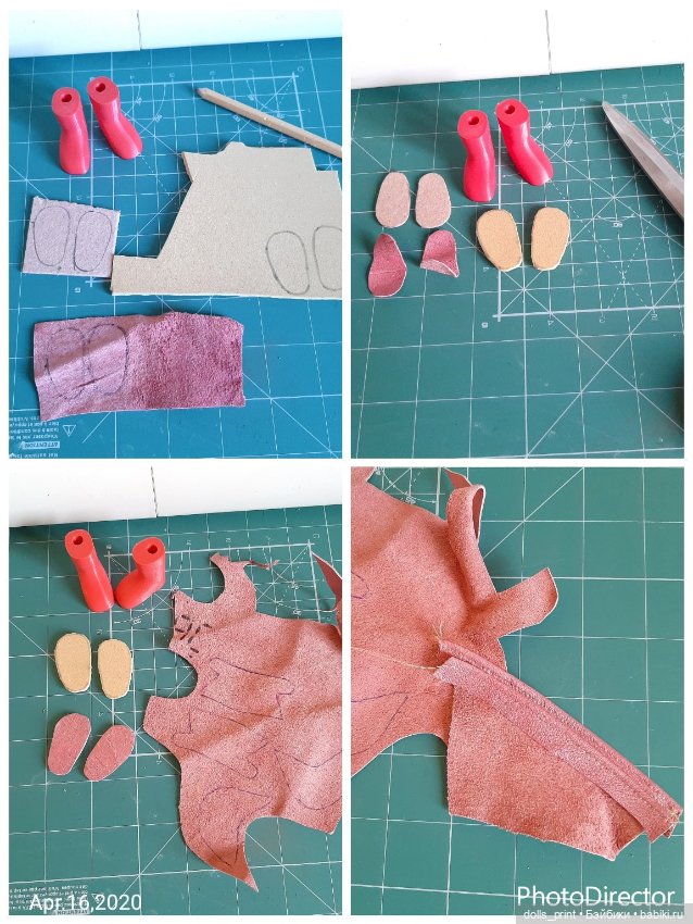 Мастер-класс: туфельки для Пепиты с выкройкой