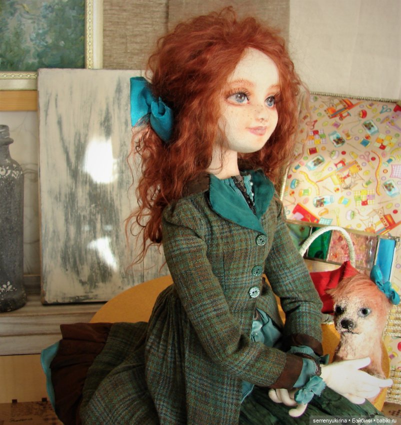 Рыжая - не значит ведьма. Авторская текстильная кукла (фото 7)