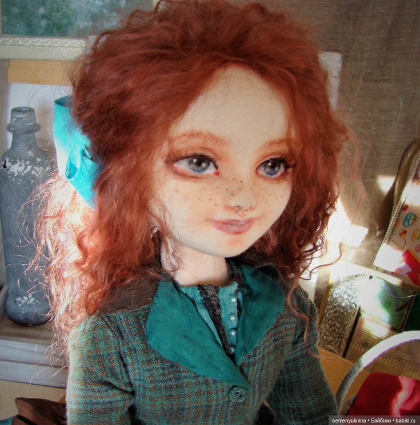 Рыжая - не значит ведьма. Авторская текстильная кукла (фото 8)