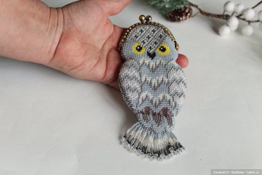 Полярная сова (кошелек) — Наши хобби и творчество: вышивка