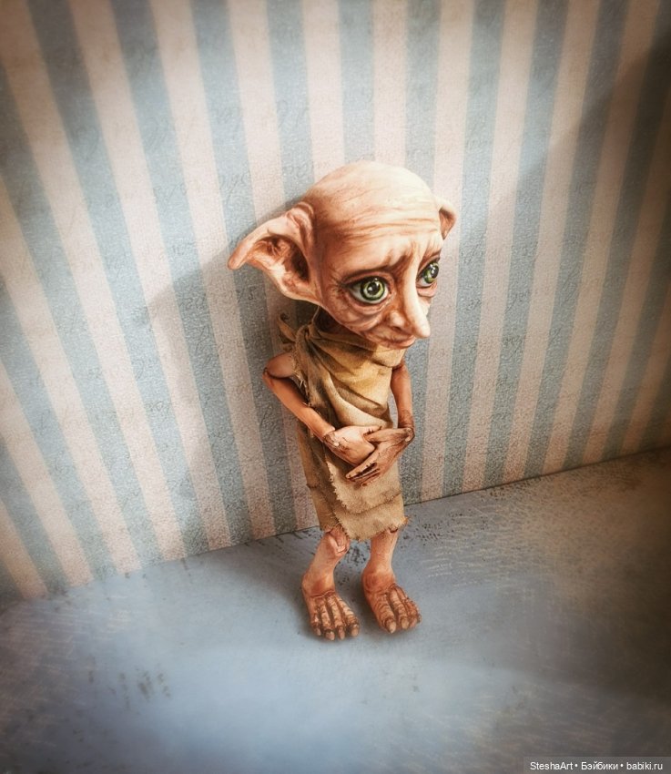 Добби свободен! Мой новый ООАК, посвящается самоизоляции (фото 3)