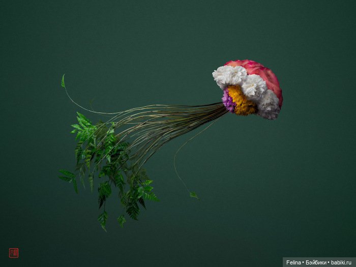 Креативные работы из растений и цветов (фото 4)