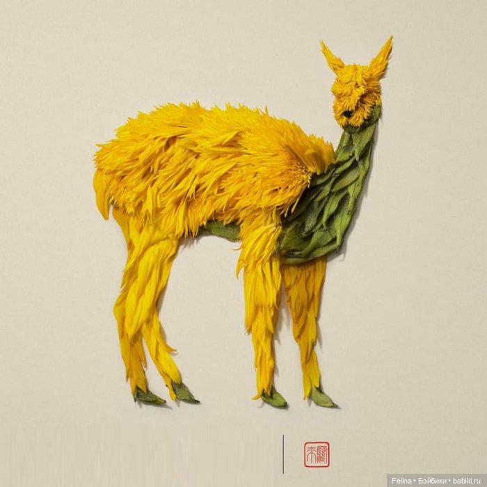 Креативные работы из растений и цветов (фото 8)