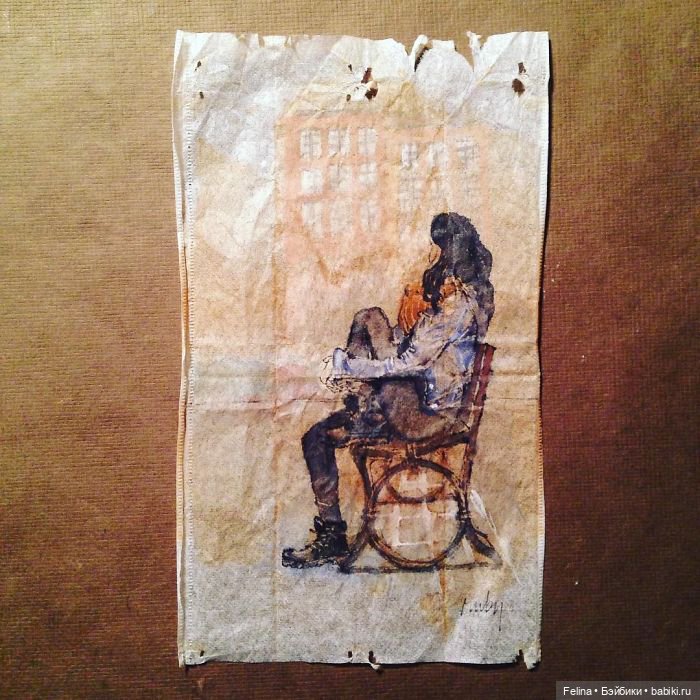 Пакетик чая как холст для картин