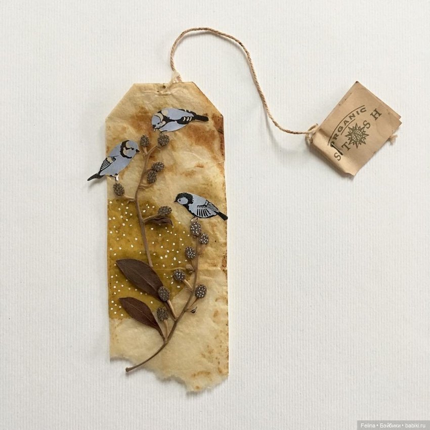 Пакетик чая как холст для картин