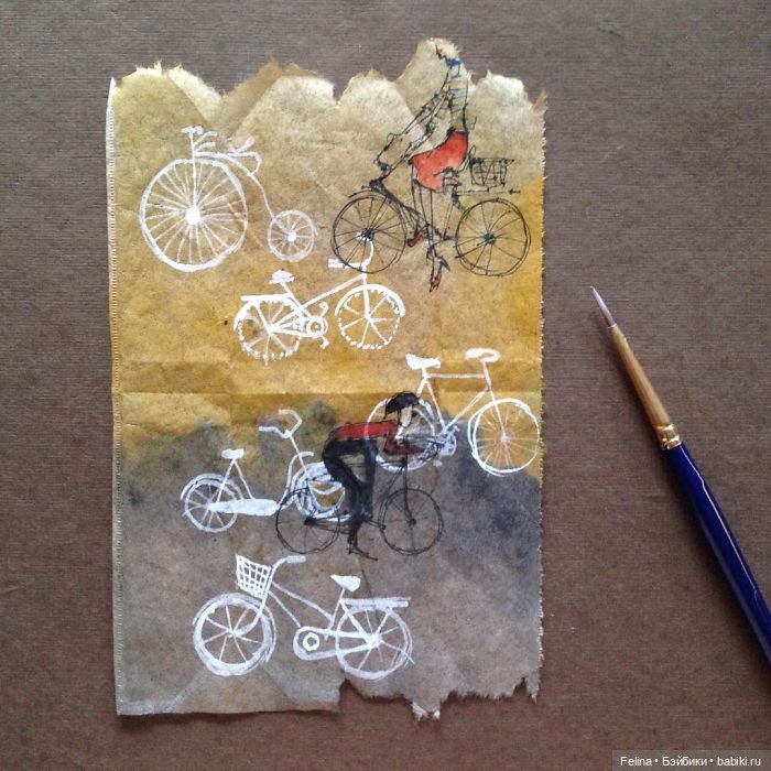 Пакетик чая как холст для картин