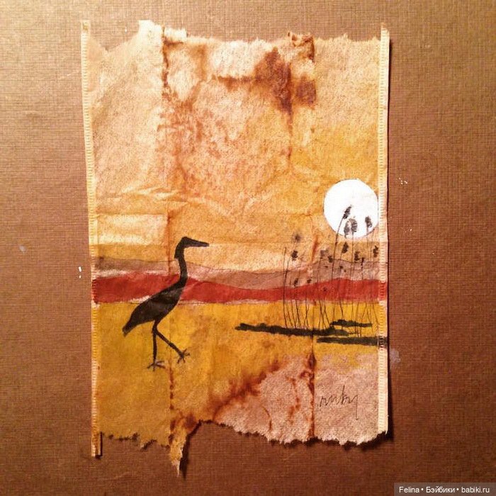 Пакетик чая как холст для картин