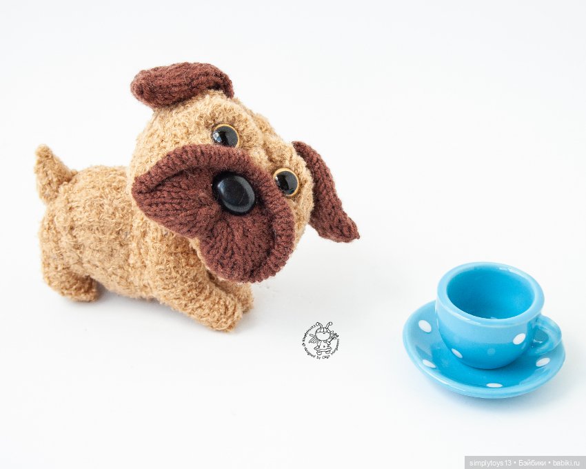 Мопсик на ладошке — Вязаные игрушки и амигуруми: крючком (фото 10)