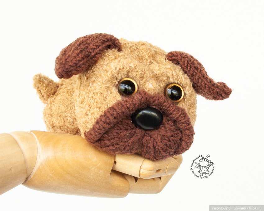 Мопсик на ладошке — Вязаные игрушки и амигуруми: крючком (фото 9)