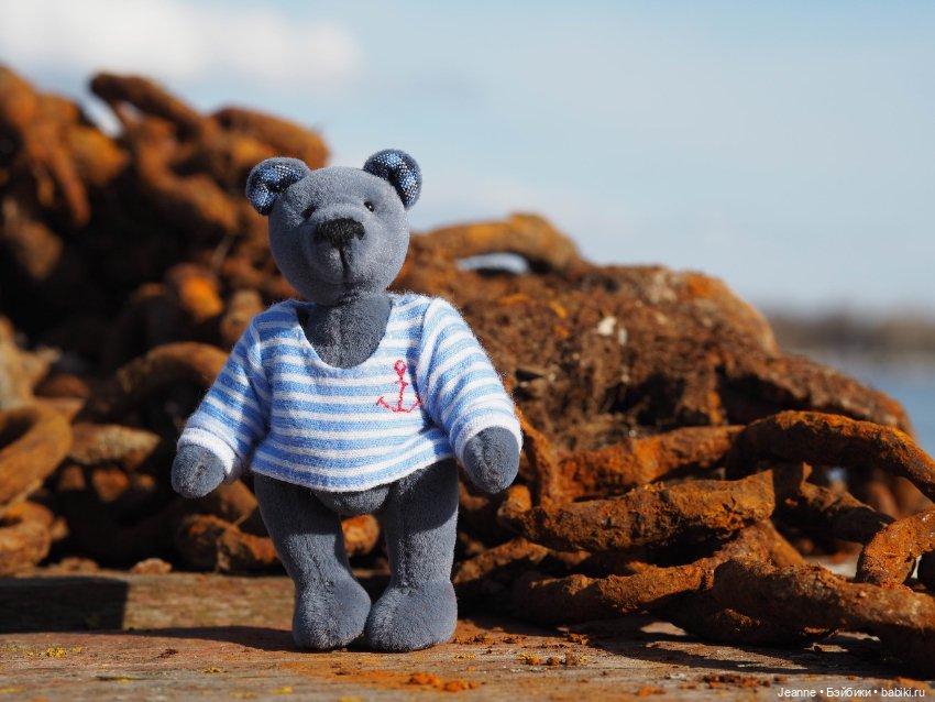 Синий — Авторские мишки Тедди и друзья: фото (фото 8)