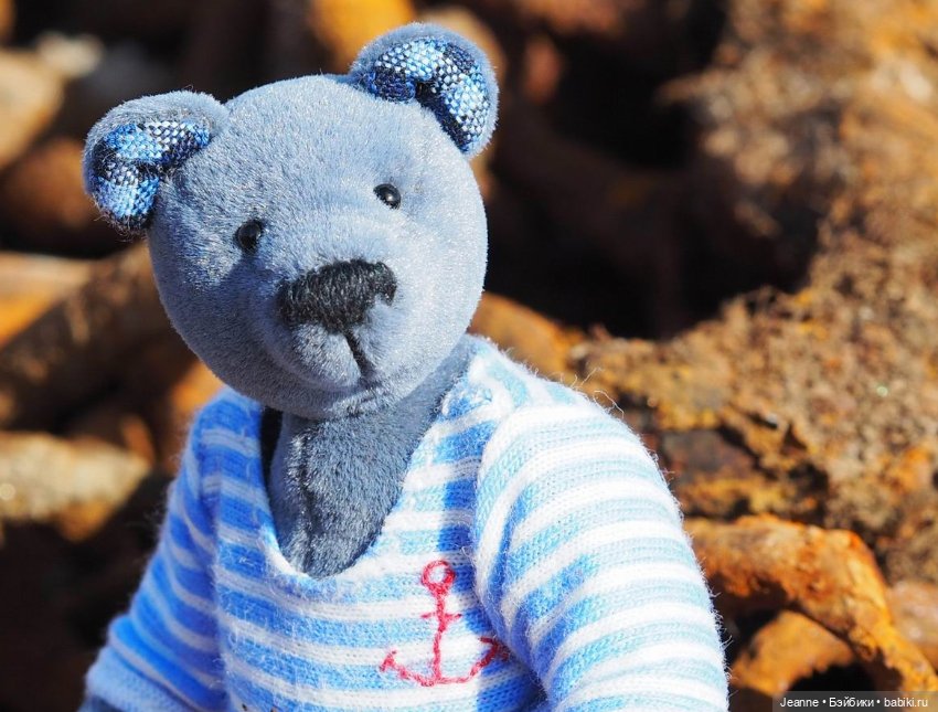 Синий — Авторские мишки Тедди и друзья: фото (фото 9)