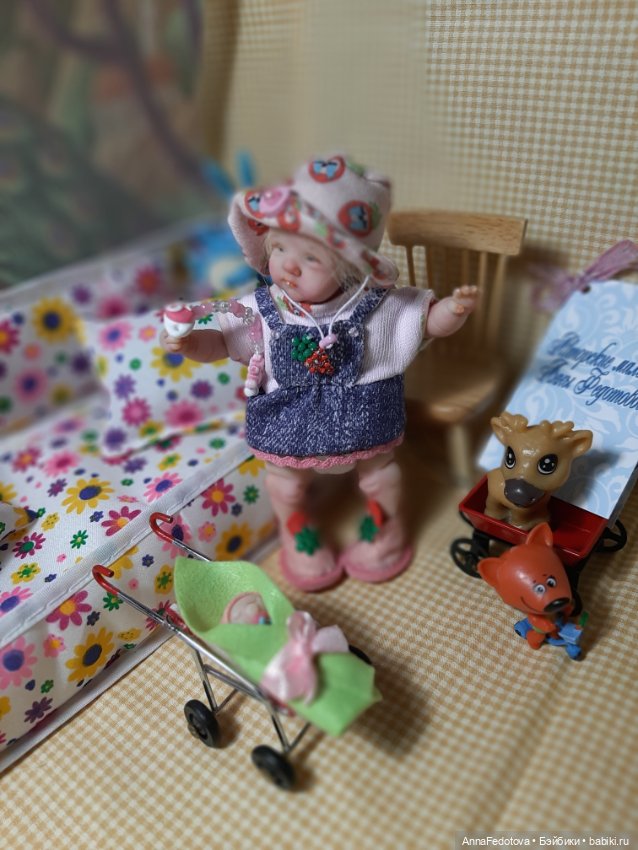 Новая малышка — Авторские миниатюрные куклы: лепка (фото 10)