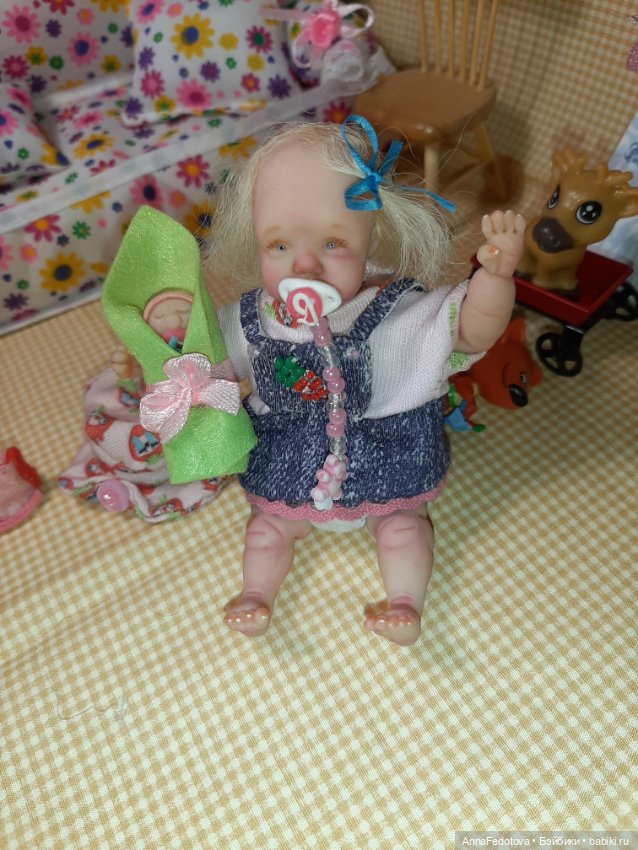 Новая малышка — Авторские миниатюрные куклы: лепка (фото 6)