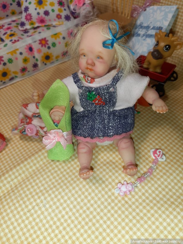 Новая малышка — Авторские миниатюрные куклы: лепка (фото 9)