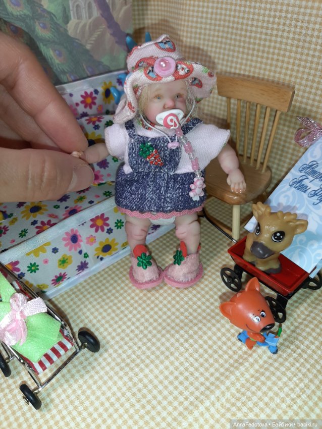 Новая малышка — Авторские миниатюрные куклы: лепка (фото 3)