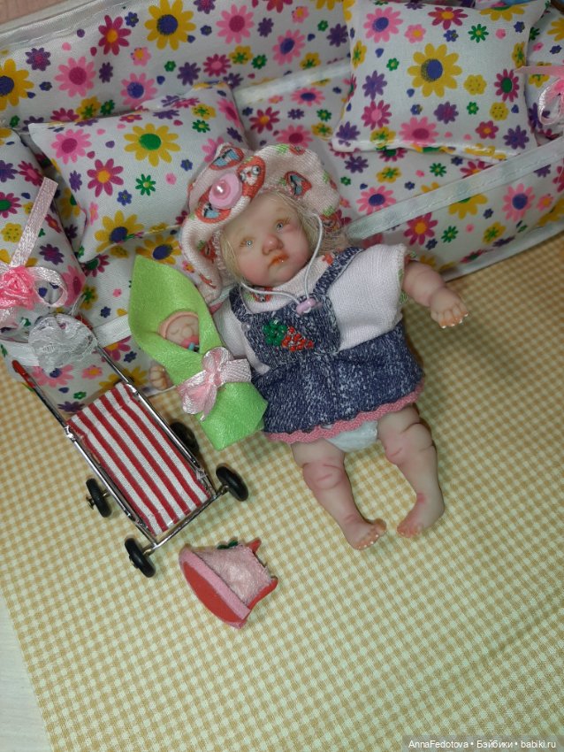 Новая малышка — Авторские миниатюрные куклы: лепка (фото 8)