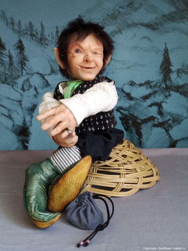 Гном с монетками — Лепка авторских кукол: полимерная глина (фото 4)