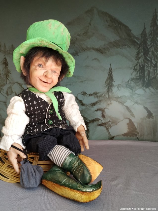 Гном с монетками — Лепка авторских кукол: полимерная глина (фото 3)