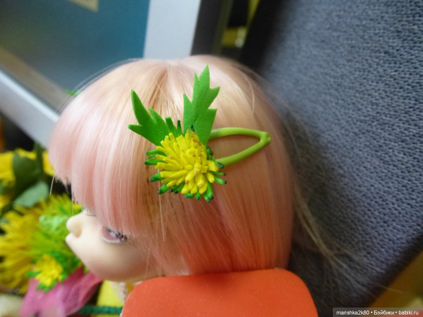 МК одуванчиков из фома — Создание миниатюры: МК (фото 3)