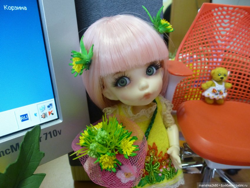 МК одуванчиков из фома — Создание миниатюры: МК (фото 4)