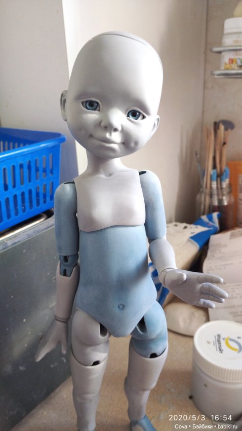 Работа над новым молдом — Авторские шарнирные куклы своими руками: лепка (фото 7)