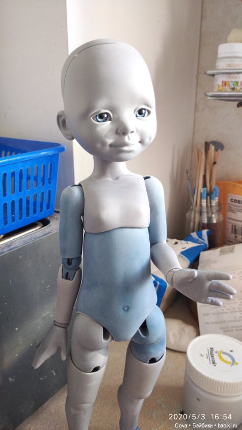 Работа над новым молдом — Авторские шарнирные куклы своими руками: лепка (фото 8)