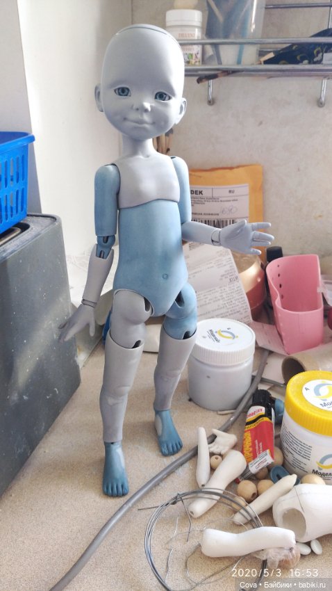 Работа над новым молдом — Авторские шарнирные куклы своими руками: лепка (фото 9)