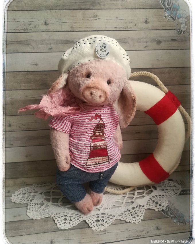 Весёлый поросёнок Сёма — Авторские мишки Тедди и друзья: фото (фото 9)