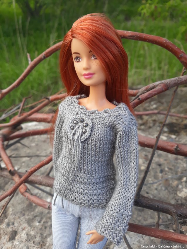 Черно-бело-серый гардероб для Барби (фото 9)