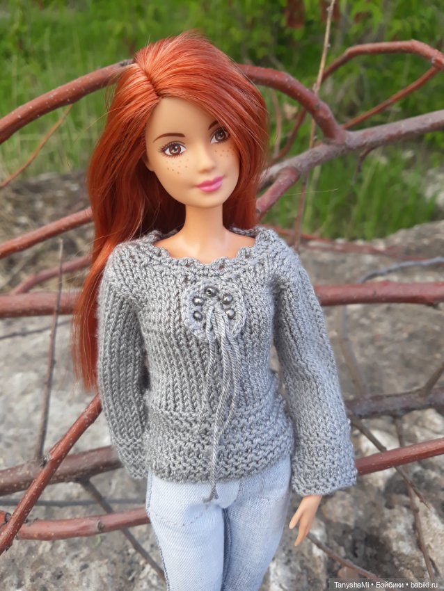 Черно-бело-серый гардероб для Барби (фото 7)