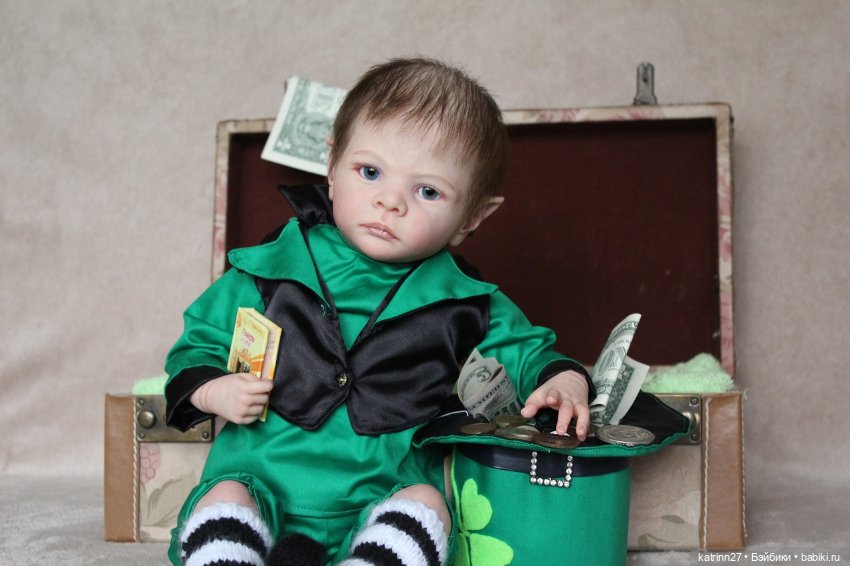 Кукла реборн лепрекончик Эльмо, молд Elf Ira от Karola Wegerich. Художник Ekaterina Abbyasova babies