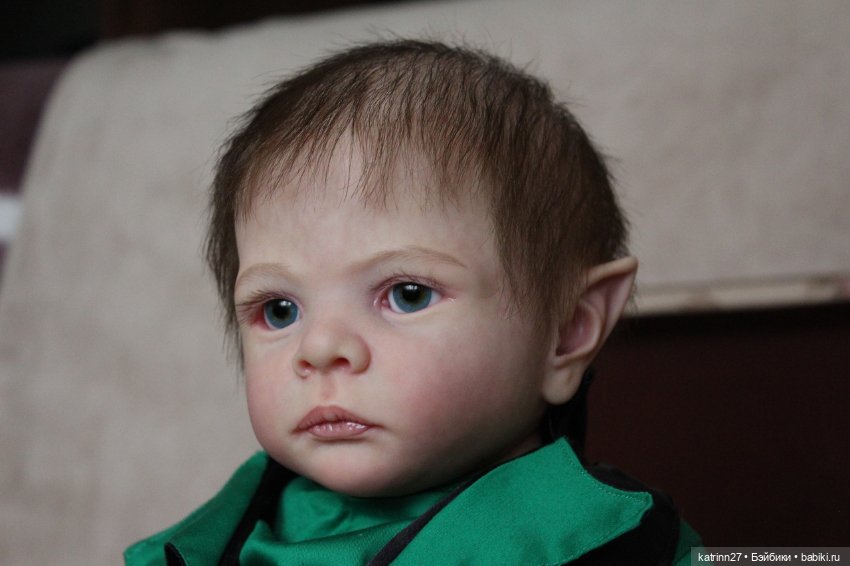 Кукла реборн лепрекончик Эльмо, молд Elf Ira от Karola Wegerich. Художник Ekaterina Abbyasova babies (фото 9)