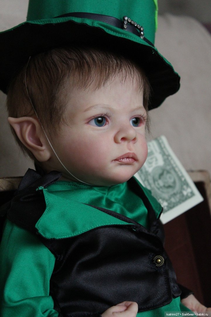 Кукла реборн лепрекончик Эльмо, молд Elf Ira от Karola Wegerich. Художник Ekaterina Abbyasova babies