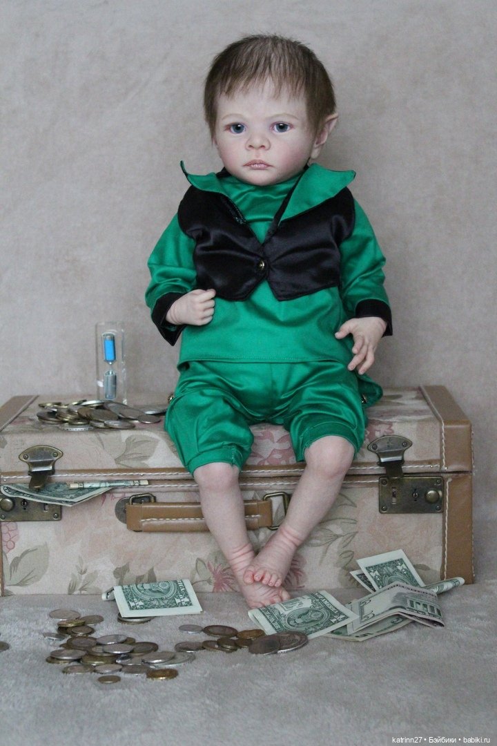 Кукла реборн лепрекончик Эльмо, молд Elf Ira от Karola Wegerich. Художник Ekaterina Abbyasova babies