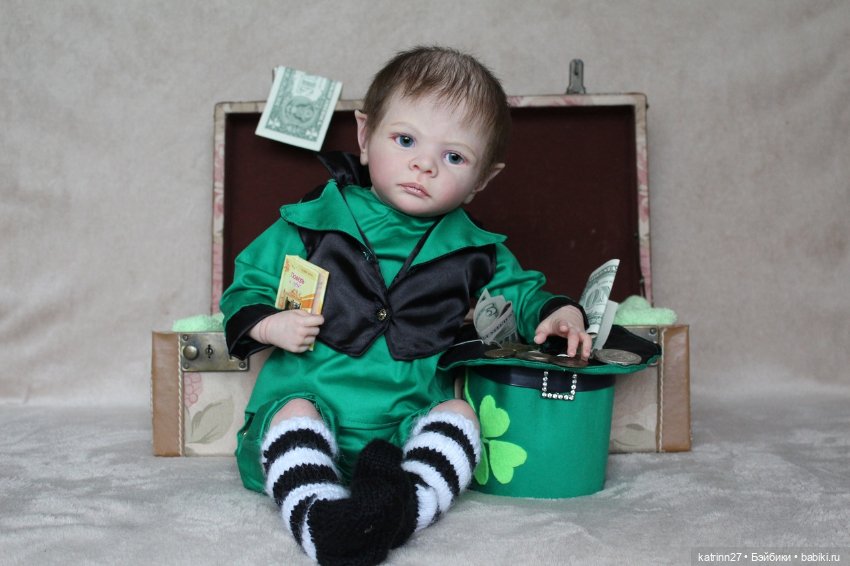 Кукла реборн лепрекончик Эльмо, молд Elf Ira от Karola Wegerich. Художник Ekaterina Abbyasova babies
