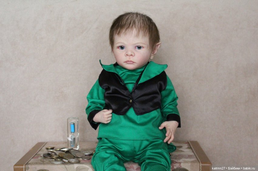 Кукла реборн лепрекончик Эльмо, молд Elf Ira от Karola Wegerich. Художник Ekaterina Abbyasova babies