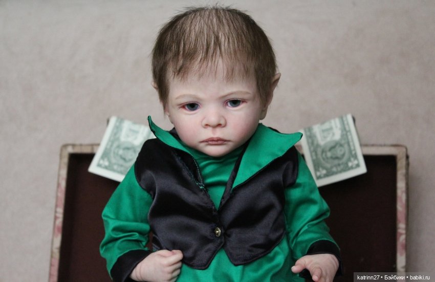 Кукла реборн лепрекончик Эльмо, молд Elf Ira от Karola Wegerich. Художник Ekaterina Abbyasova babies