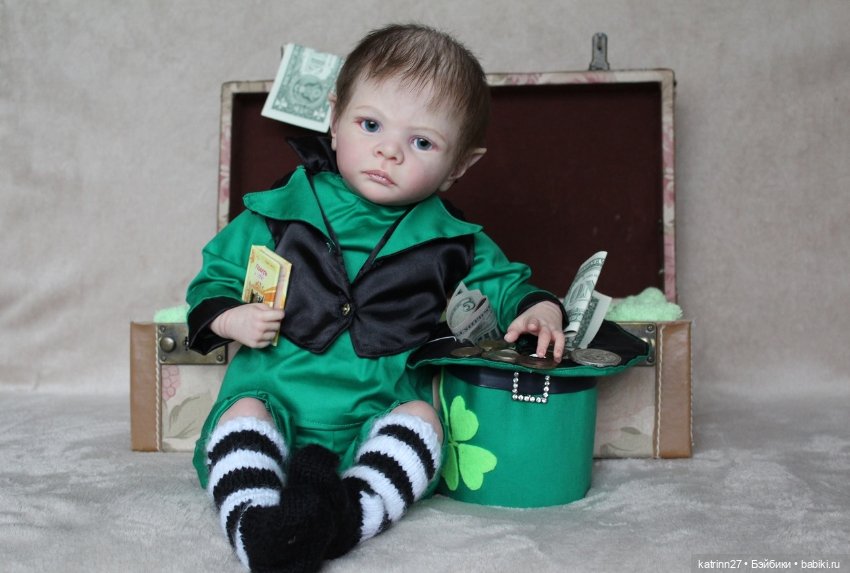 Кукла реборн лепрекончик Эльмо, молд Elf Ira от Karola Wegerich. Художник Ekaterina Abbyasova babies (фото 5)