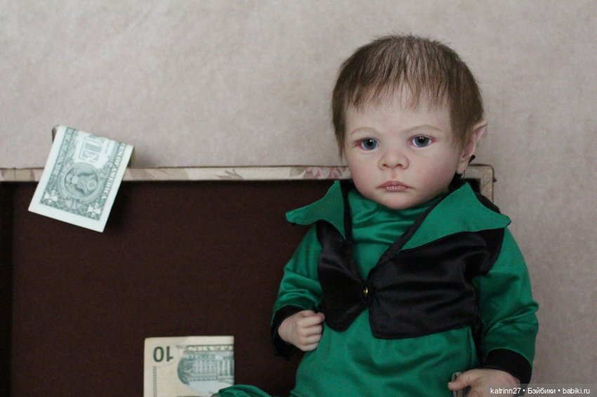 Кукла реборн лепрекончик Эльмо, молд Elf Ira от Karola Wegerich. Художник Ekaterina Abbyasova babies