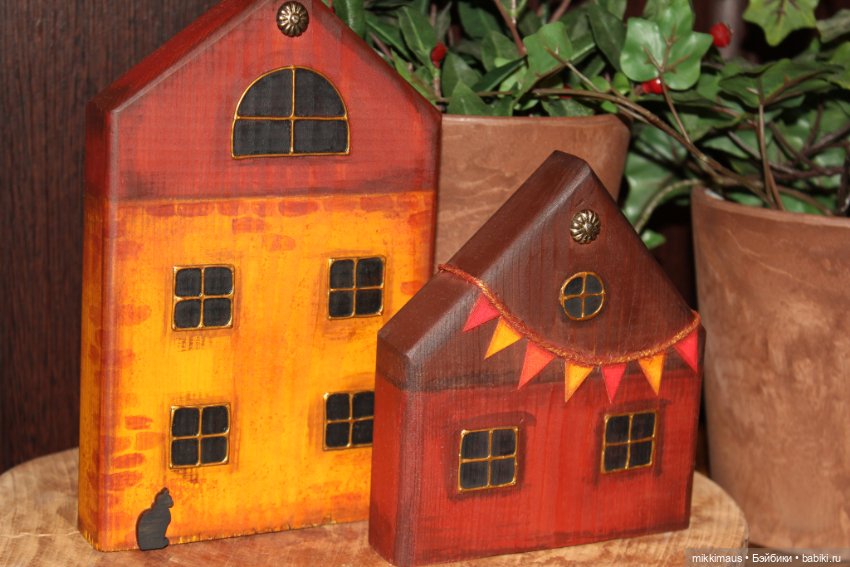 Домики из дерева Глазуновой Анны