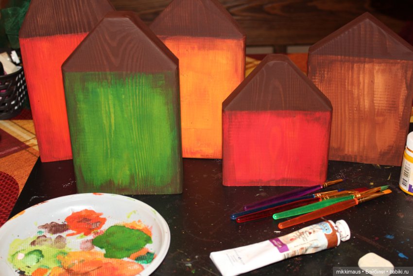 Домики из дерева Глазуновой Анны