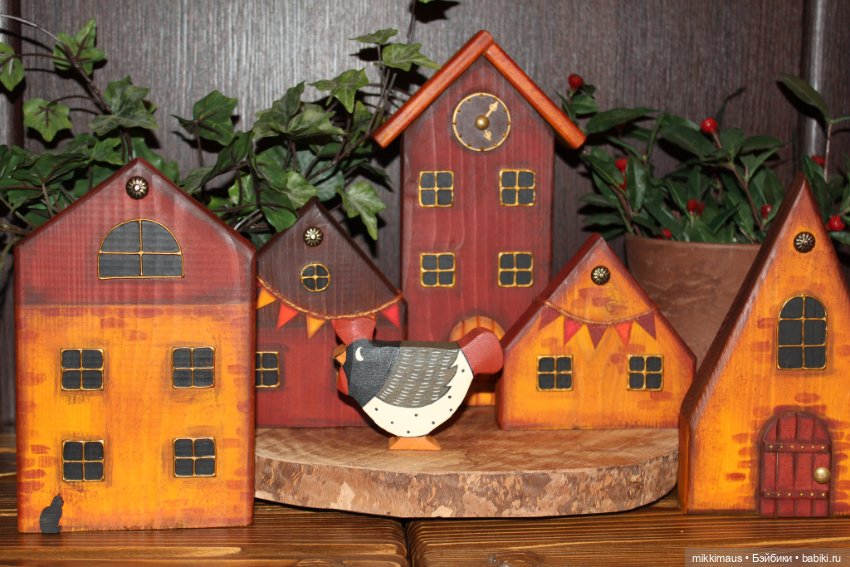 Домики из дерева Глазуновой Анны
