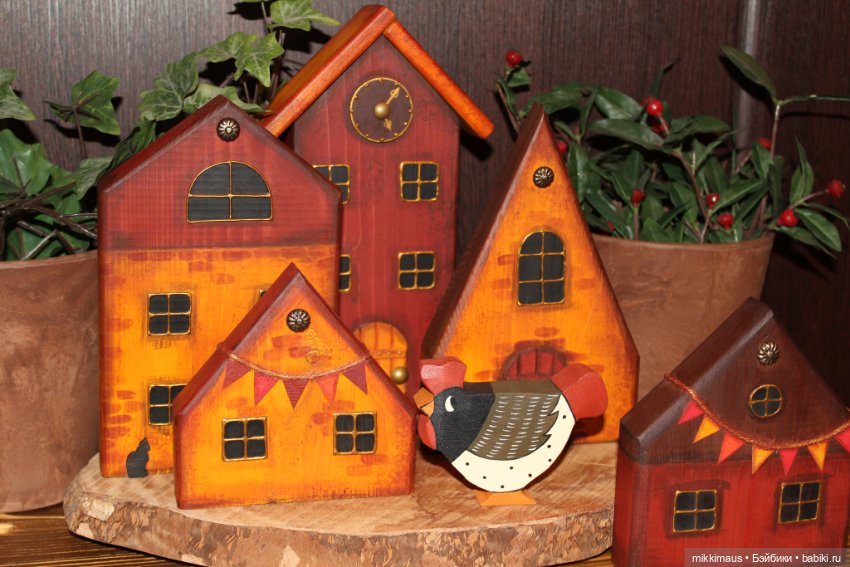 Домики из дерева Глазуновой Анны